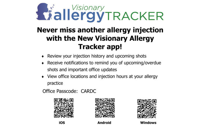 New Visionary Allergy Tracker app!